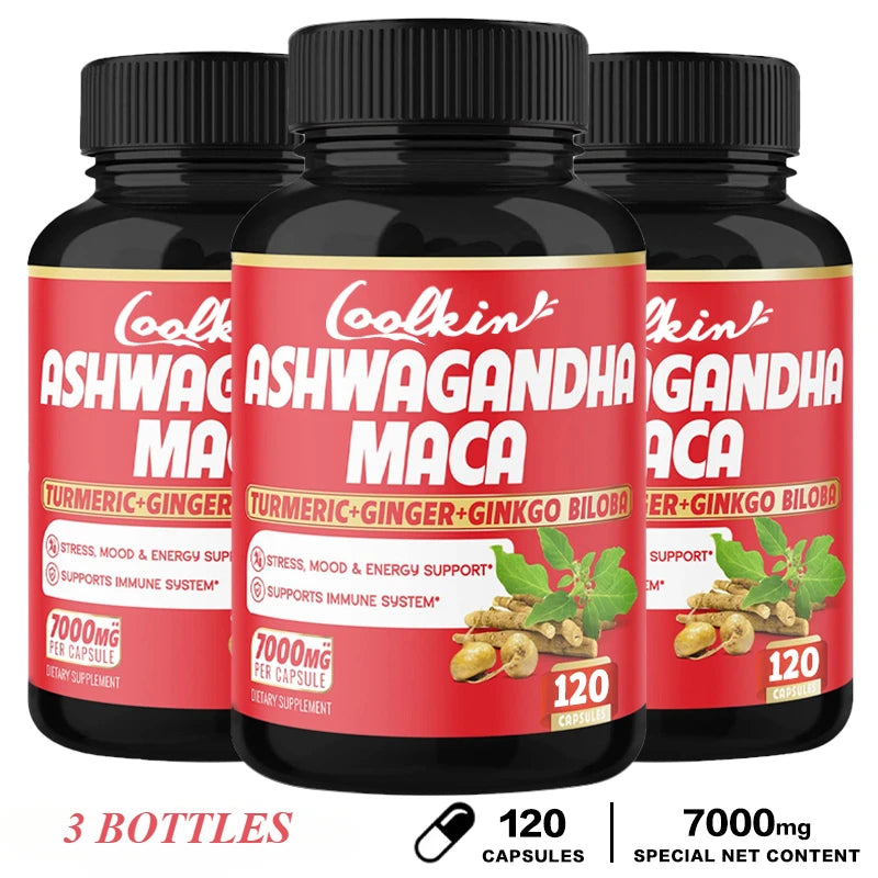 Ashwagandha and Maca Supplements - Male Supplements, Stamina & endurance, Supports Reproductive Health