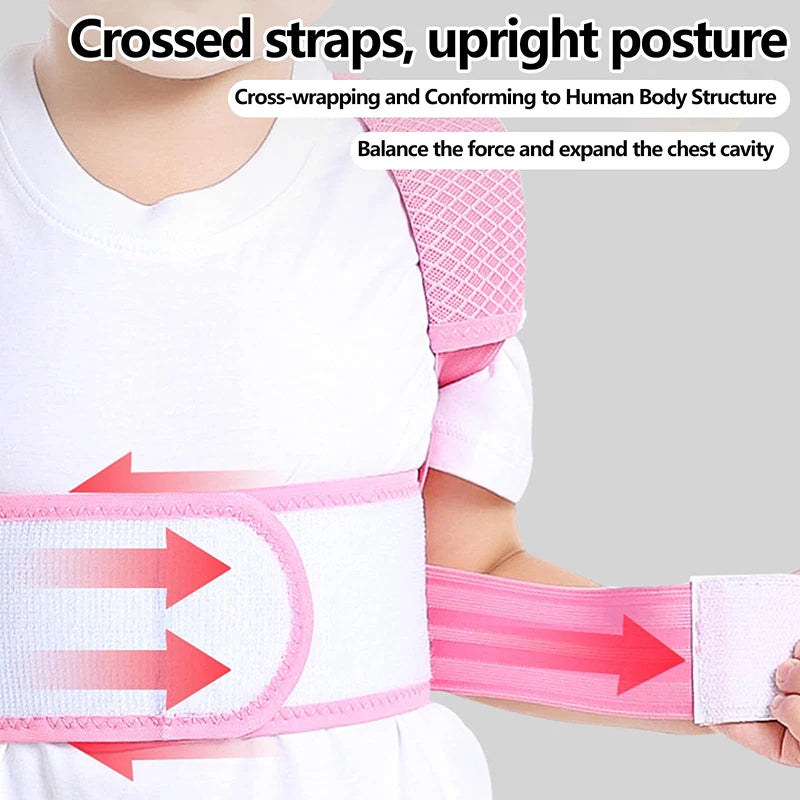 1Pcs Adjustable Children Posture Corrector Kids Back Support Belt Orthopedic Corset Spine Back Lumbar Shoulder Braces Health