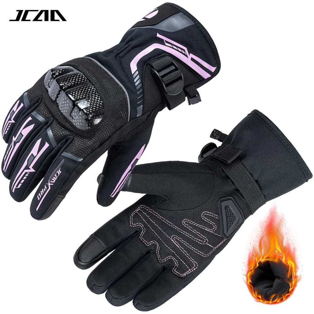 2025 Winter Men Motorcycle Gloves Women Waterproof Warm Moto Guantes Touch Screen Motorbike Riding Glove Carbon Fiber Protective