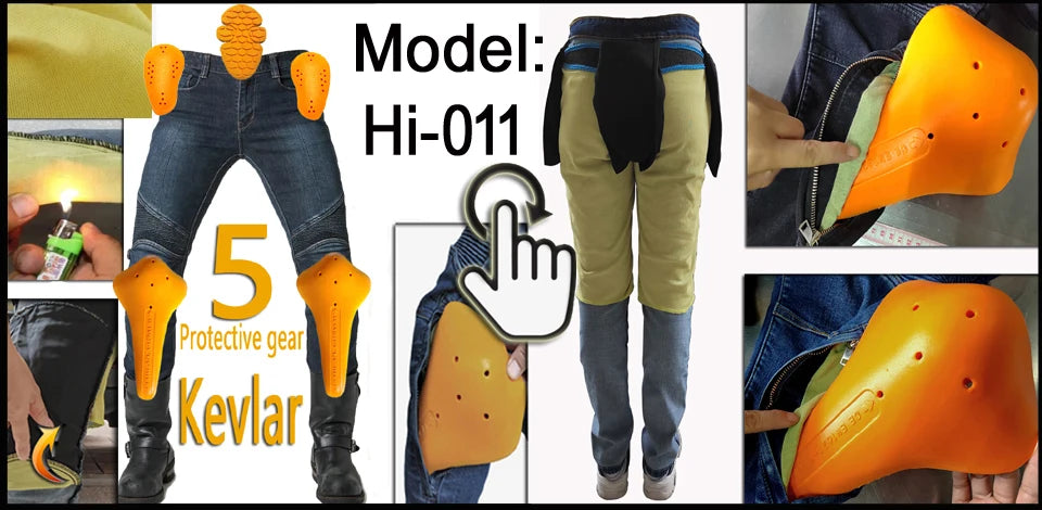 Motorcycle Kevlar pant Aramid fireproof wearable Protective Gear Riding Touring Kevlar shorts Motorbike Trousers Racer essential