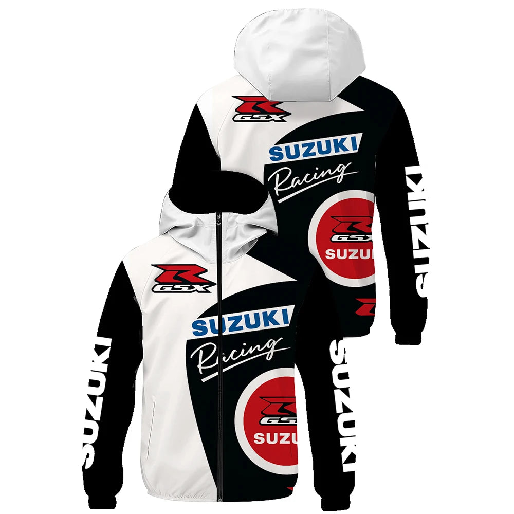 Suzuki Racing Jacket, Motorcycle Jacket, Suzuka Endurance Race Sun Protection Jacket, Outdoor Cycling Race Jacket, Men's Coat
