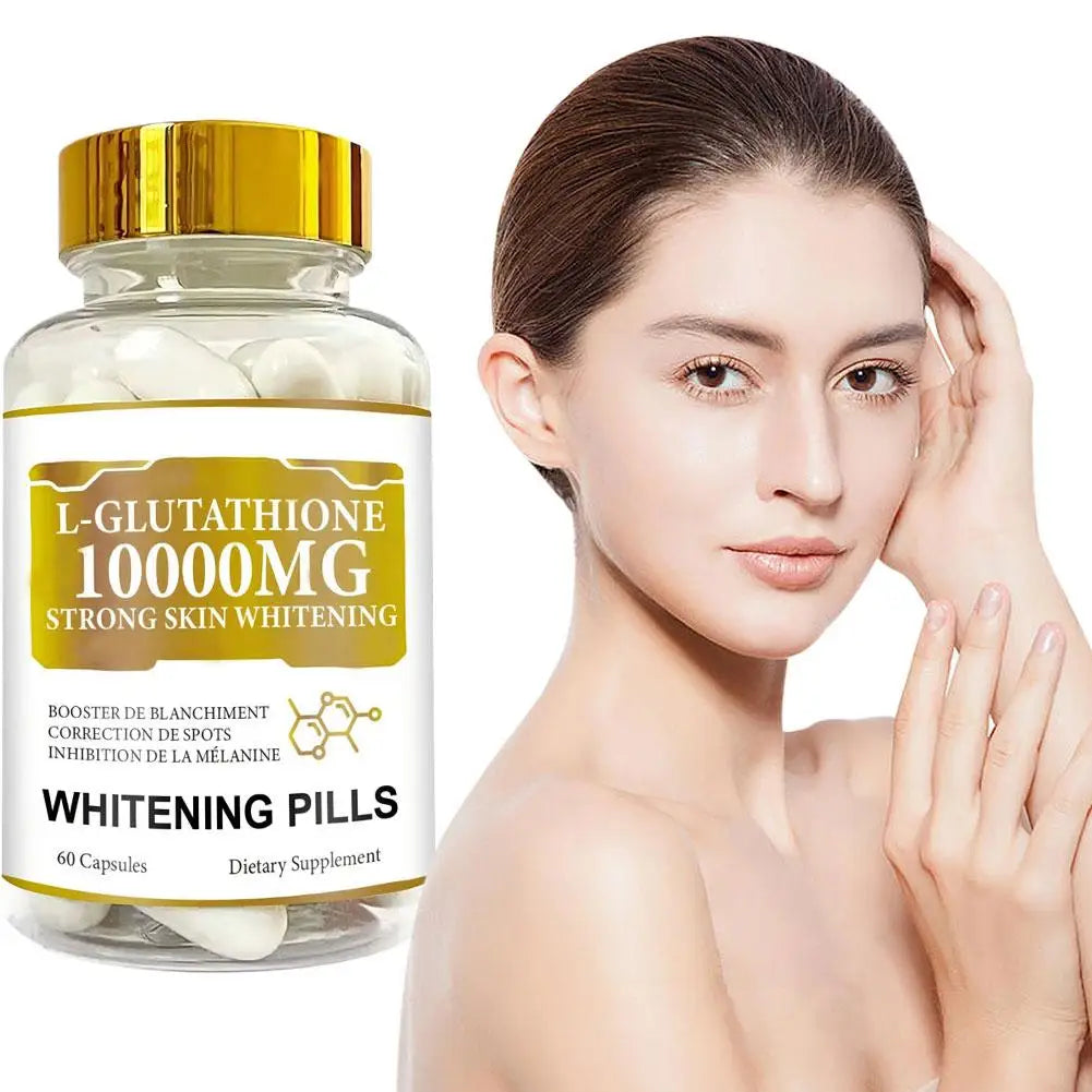 Whitening Pills 60 Capsules Glutathione 10000mg Strong Skin Whitening  Dietary Supplement