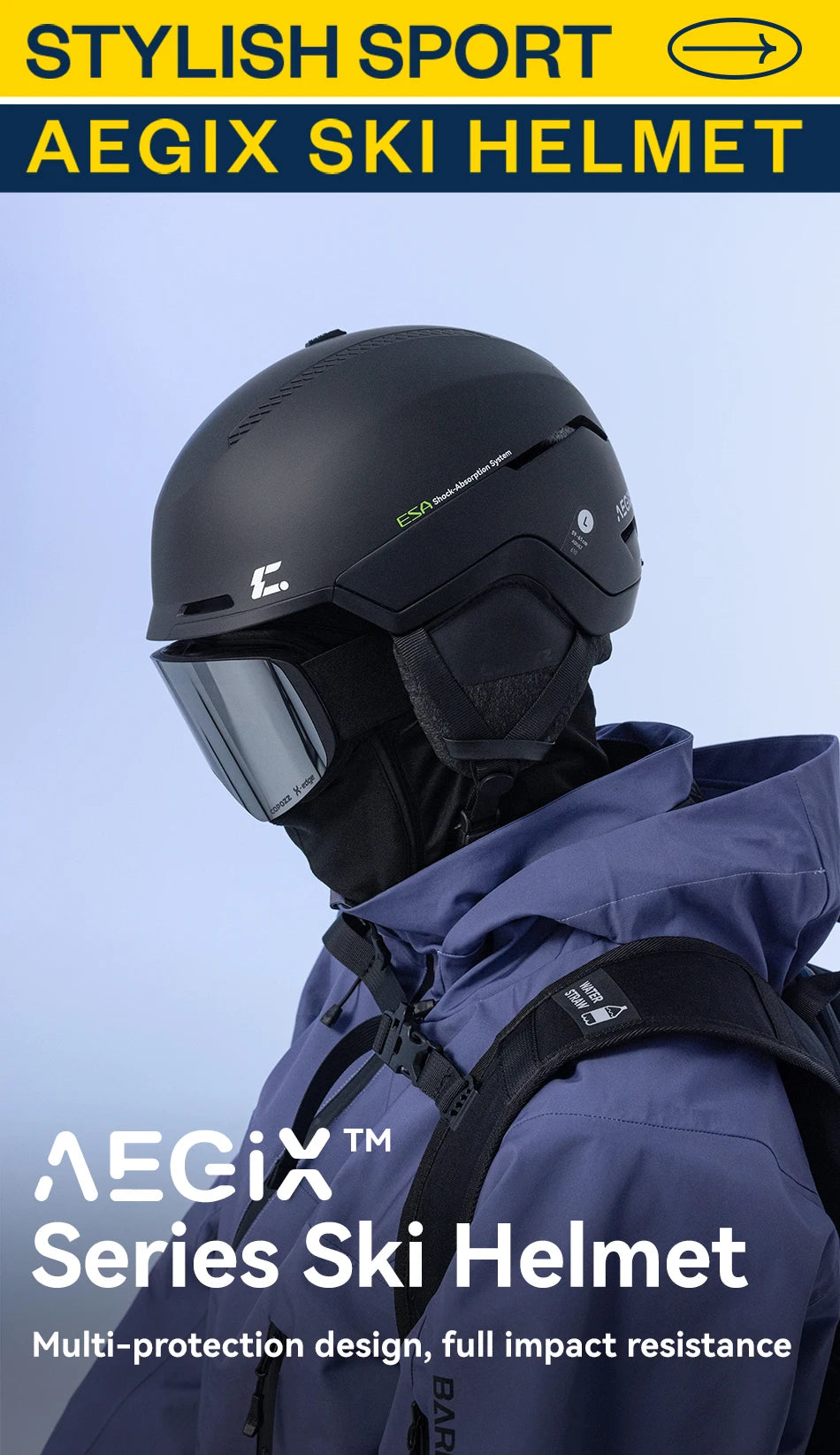 COPOZZ Winter Ski Helmet One-piece Adult Universal Snow Helmet Skating Ski Snowboard Outdoor Sports Helmets with RECCO Reflector