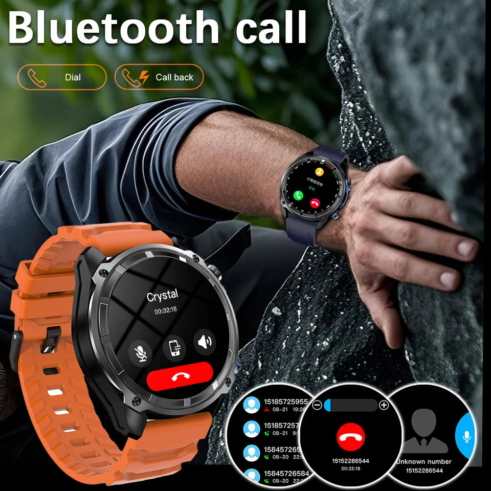 2026 Newly upgraded GPS Military Sports Smart Watch 860mAh 1.43-inch AMOLED Compass Altimeter Call 5ATM Waterproof Sports Watch
