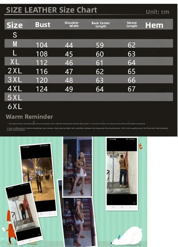 Authentic Cost Price American Retro Oil Wax Cowhide Jaet Men's Genuine Leather Coat Navajo Sle Outerwear Spring Casual
