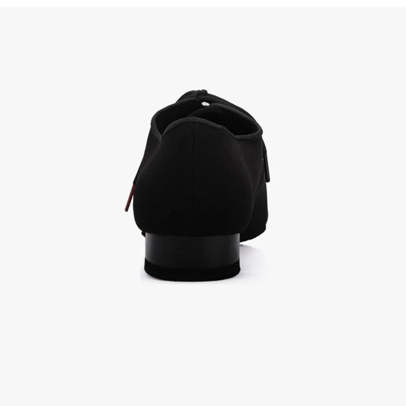 TOP Dance Shoes Latin Shoe Modern  Men Cowhide Two-point Sole Oxford Cloth Grid Pattern Authentic Sock Bag BDDANCE309 Breathable