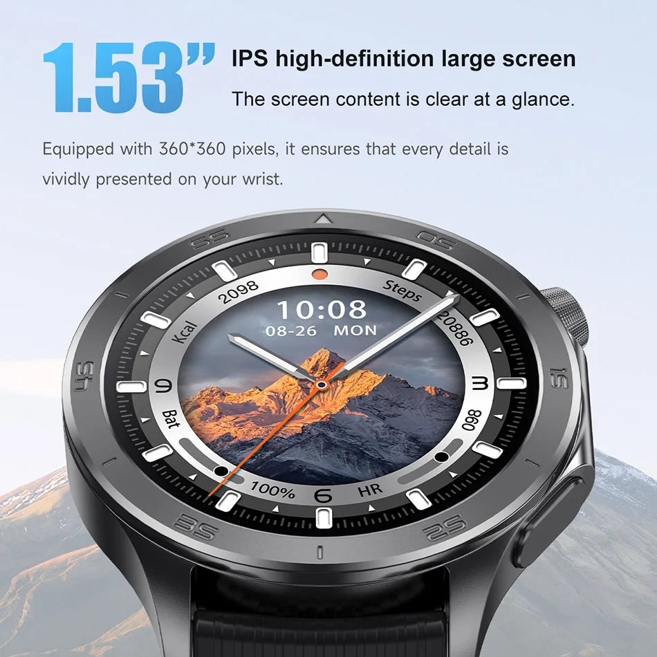 2025 New OPPO X2 Smart Watch Men's GPS Sports IP68 Waterproof Compass Heart Rate Blood Oxygen Bluetooth Call Smartwatches IOS