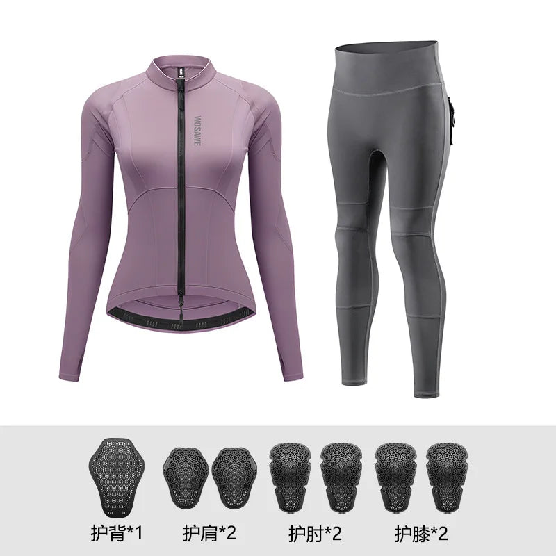 WOSAWE Women Motorcycle Jacket CE Approved Motorcycle Body Armor Summer Downhill Motorbike Protection Moto Racing Clothing