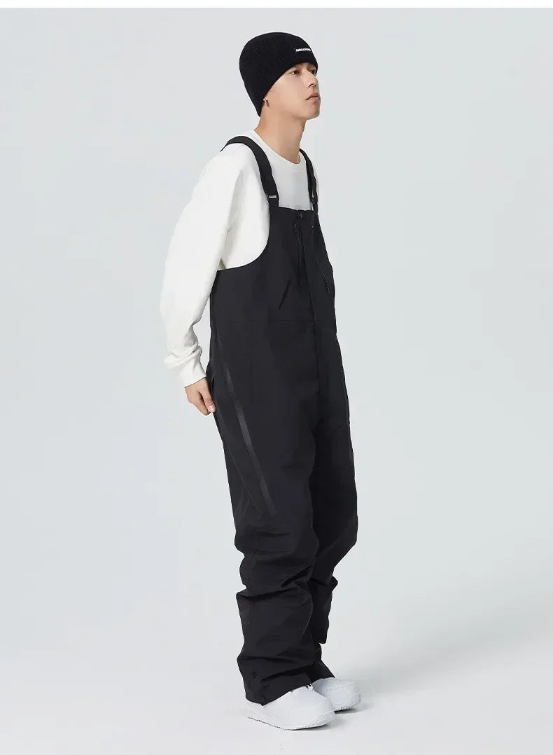 New 2025 Outdoor Winter Ski Pants for Women Men Waterproof Thermal Skiing Overalls Thickened Windproof Snowboard Straps Trousers