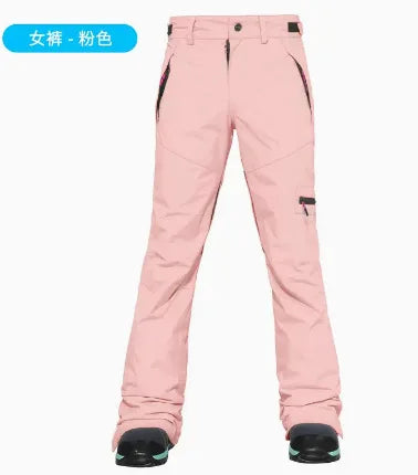 Skinny Snowboard Ski Pants Women's and Men's Snow Pants Waterproof Wind Warm Snow Pants Slim Ski Suit