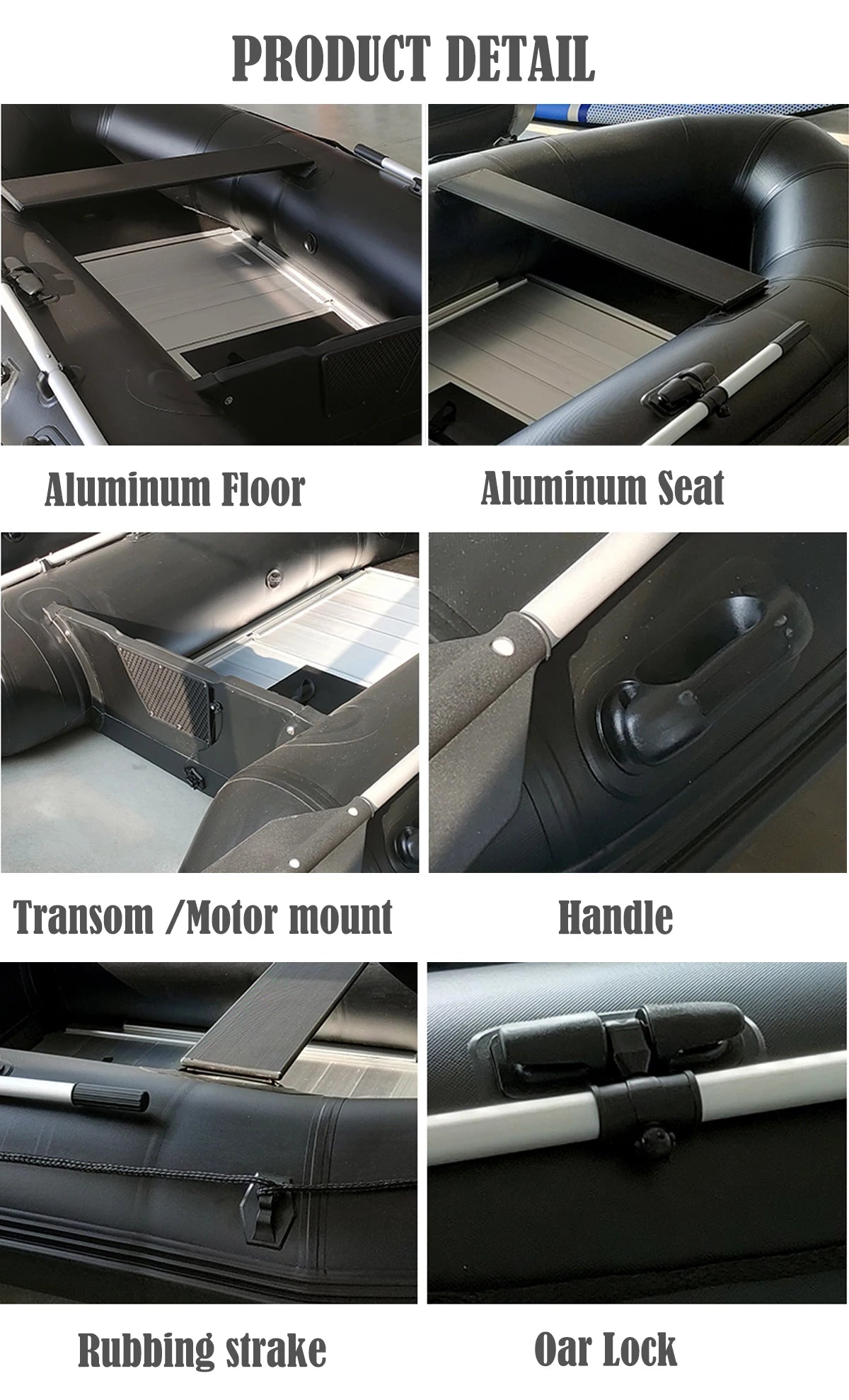3 Years Warranty Aluminum Floor Pvc Folding Boat Fishing Inflatable Boat