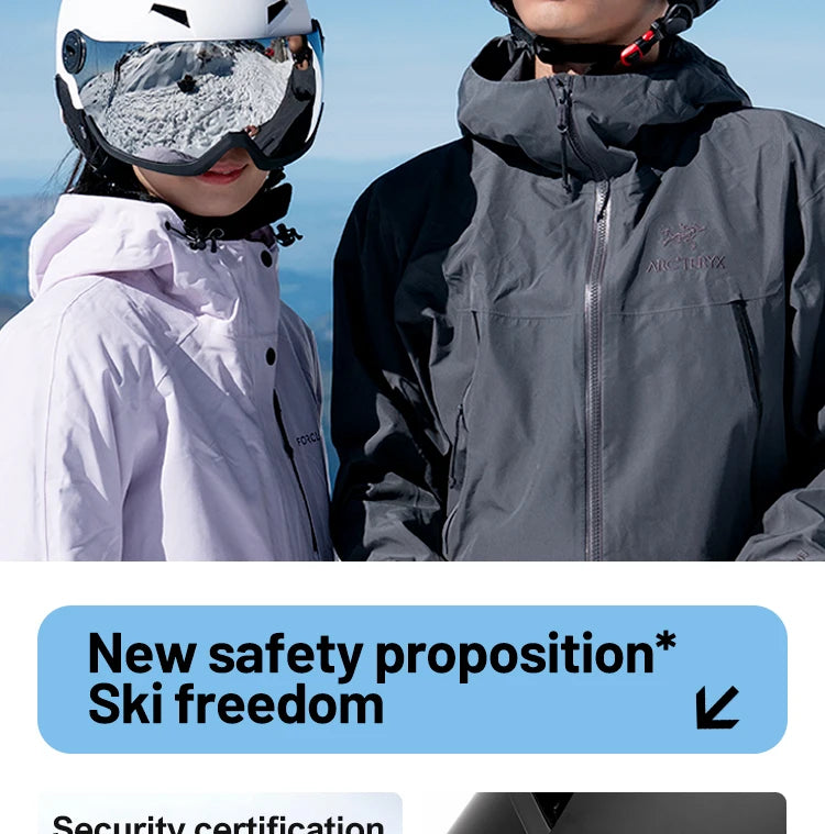 Eastinear Ski Helmet Ski Goggles Helmet Integrated Warm and Anti-collision Outdoor Ski Safety Equipment for Adults and Children