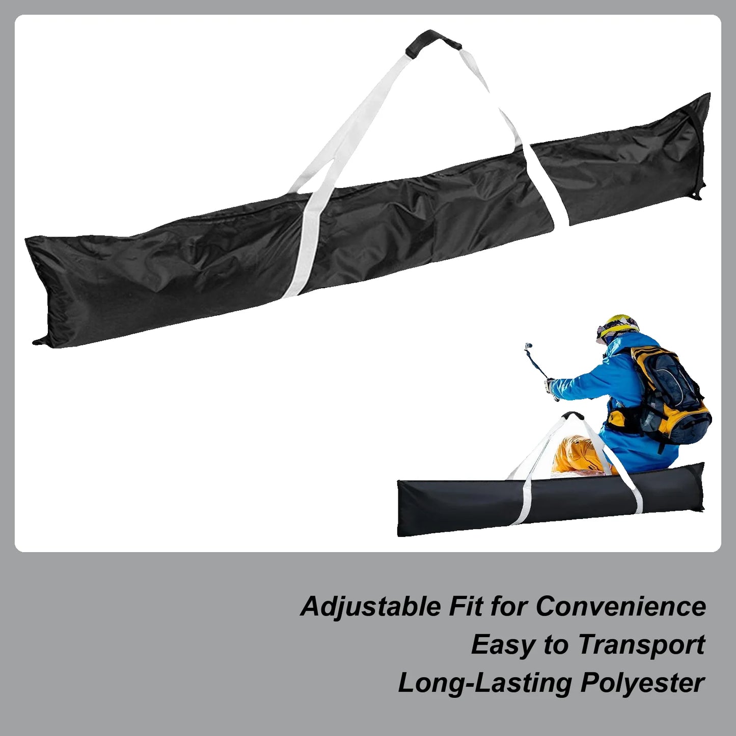 Waterproof Padded Ski/Snowboard Bag Adjustable Shoulder Strap for Easy Carry, Protects Equipment During Travel