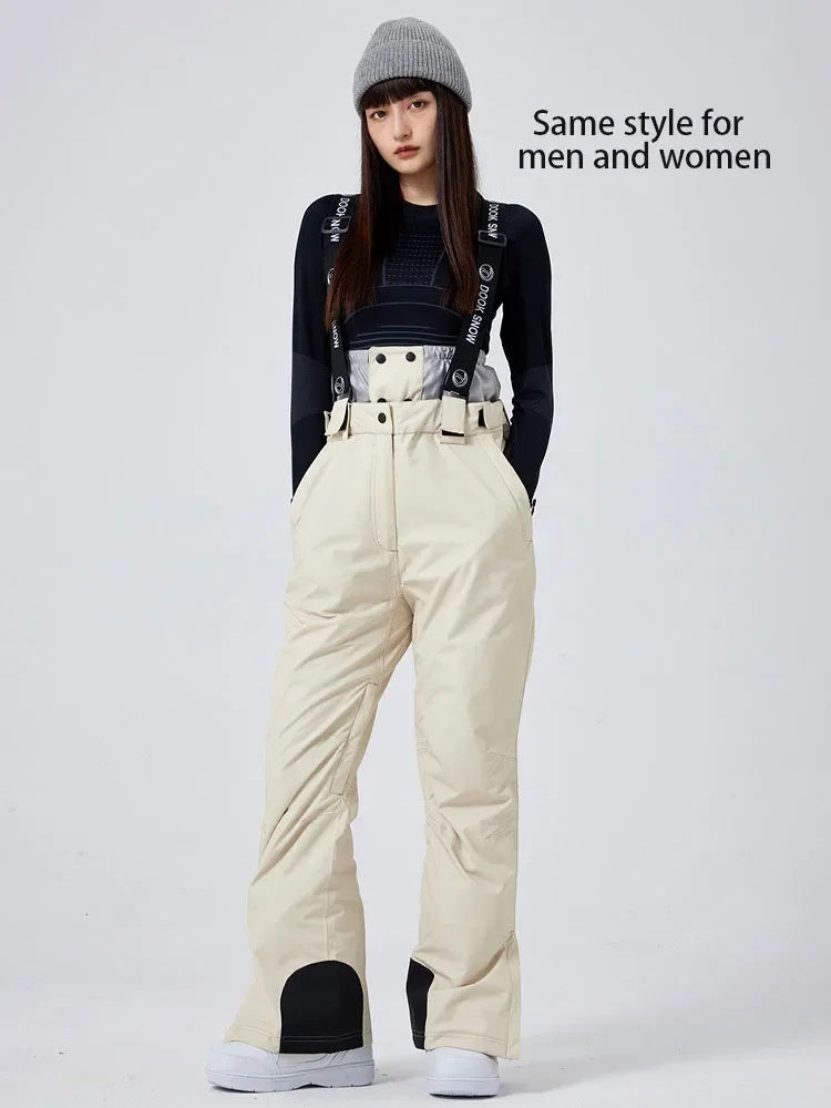 Outdoor Skiing Trousers Women Men's Ski Pants Winter Thickened Windproof Waterproof Warm 2025 Snowboarding Snow Strap Pants