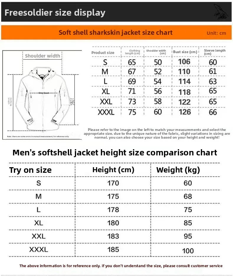 Skin Soft Shell Jacket Men's Winter Waterproof and Windproof Jacket Velvet Warm Cycling Mountaineering Ski Jacket Camouflage