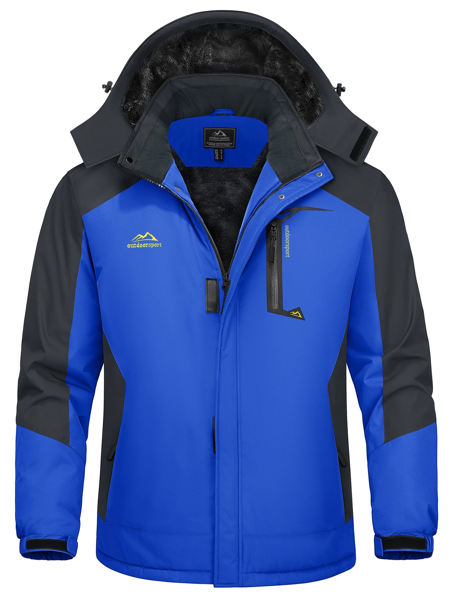 TACVASEN Winter Thicken Coats Mens Ski Snow Jacket Waterproof Fleece Insulated Jackets Outdoor Snowboard Warm Parka Raincoat
