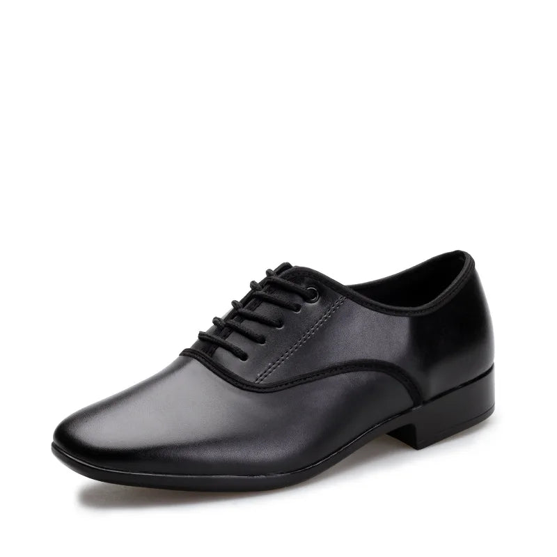 Leather Men Dance Shoes Sports Square Shoe for Men Adult Soft Dance Latin Shoes Modern Waltz Male Sneakers Increase