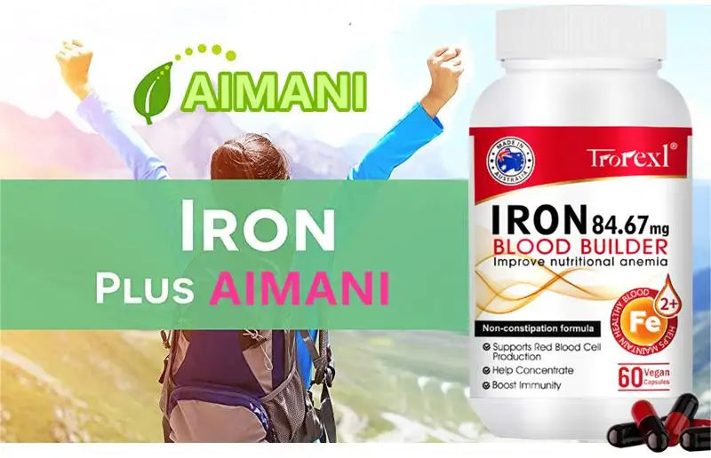 Iron Blood Builder Supplement for Women Nutritional Anemia, Iron Levels, Enhance Immunity Pills for Women Boosting Hemoglobin