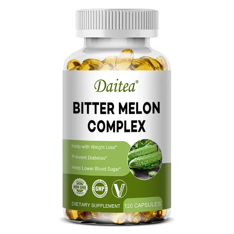 Natural bitter melon extract capsules help lower blood sugar, prevent heatstroke, and supplement daily multivitamins to burn fat