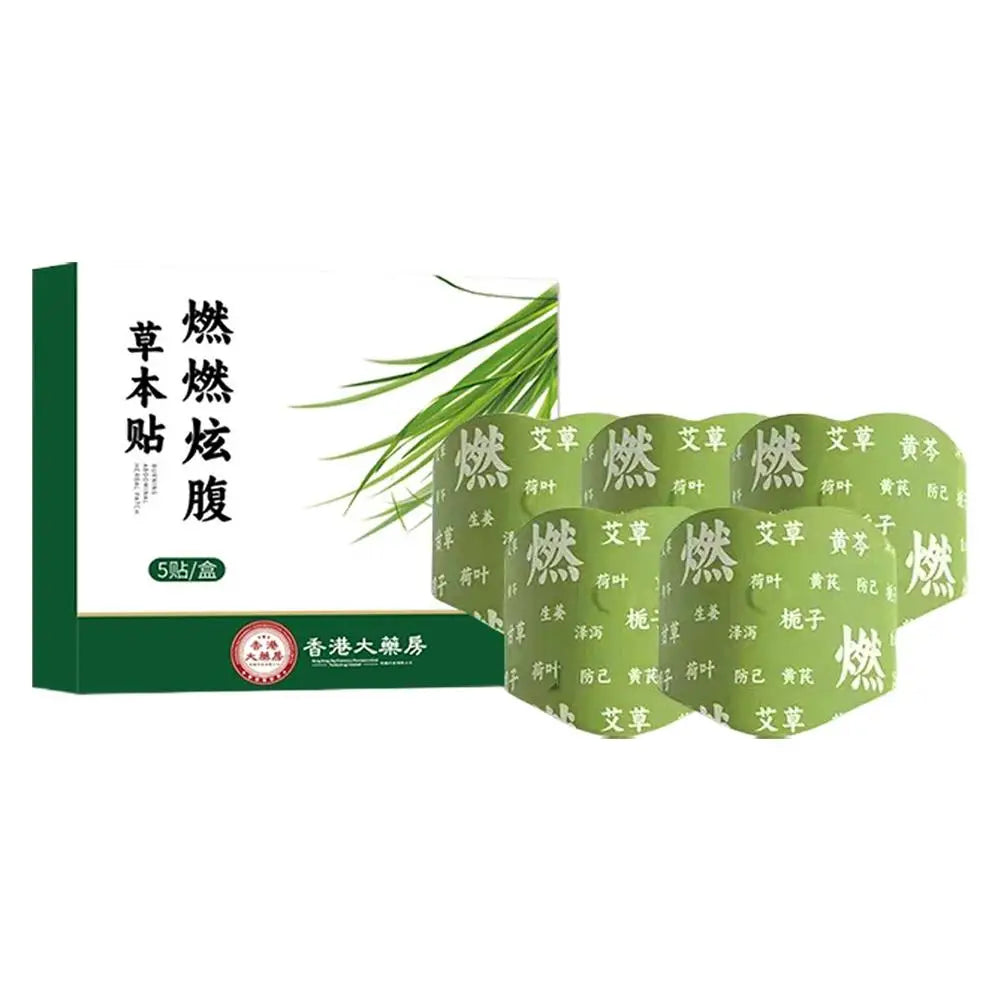 Body Shaping Patches Fast Burning Fat Mugwort belly button patch Improve Stomach Belly Slimming Stickers for Female Male