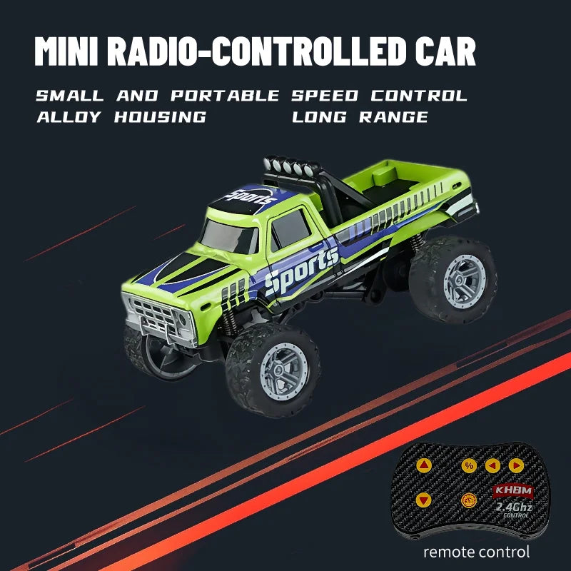 New RC Car MINI Alloy 1/64 Remote Control Car Convenient to Carry 60 Minutes of Work Time Children's Gifts Electronic Toys