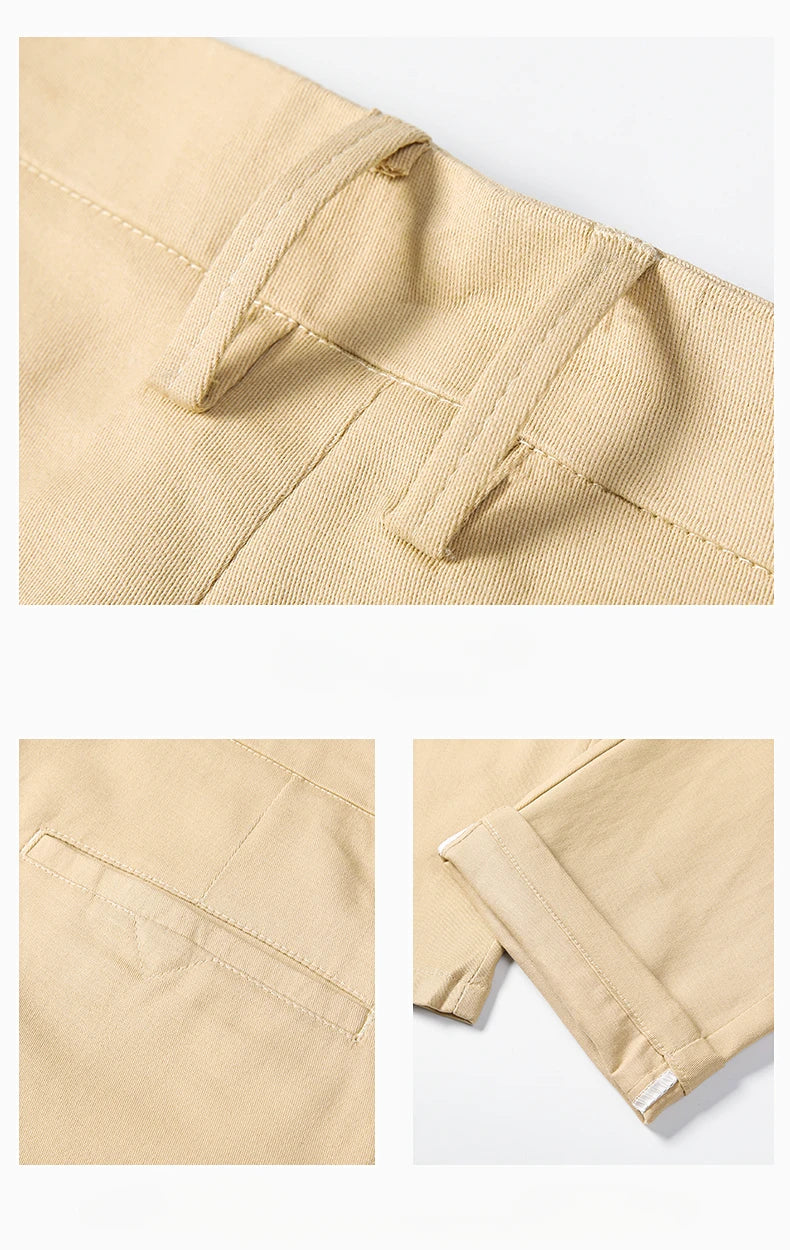 98% Cotton Men's Chinos & Casual Pants, Khaki Pants, Loose Straight , Streetwear Men ,Twill Pants,  Tall Men STRAIGHT Trousers