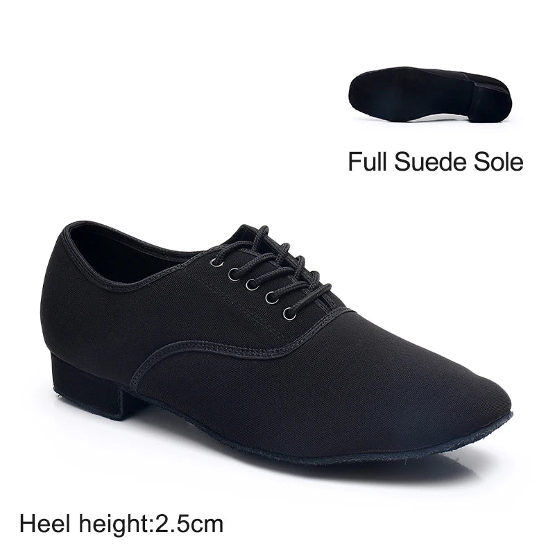 Men's Modern Jazz Sneaker for Men Boys Professional Black White Latin Salsa Shoes Plus Size Low Heel Tango Ballroom Dance Shoes