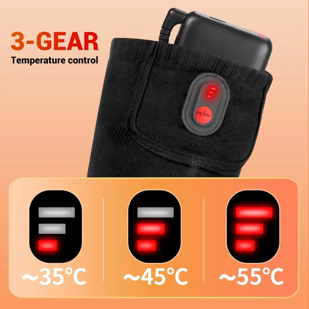 Heated Socks Winter Rechargeable 5000mah Electric Heated Skiing Socks Women Men Outdoor Skiing Socks Sports Foot Warm Equipment