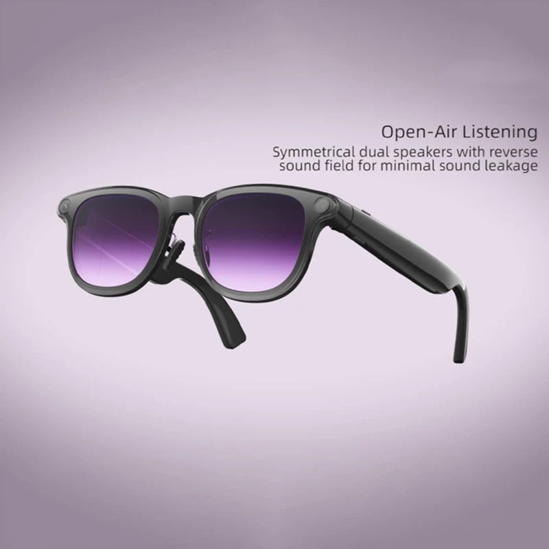 Lenovo 8K AI Smart Glasses With 100MP Camera Chat GPT Touch Sport Sunglasses Bluetooth Call Video Music Player For Men Women