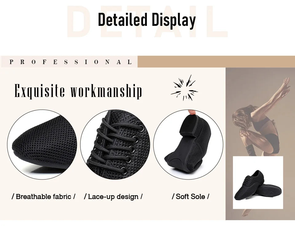 Men's Modern Jazz Sneaker for Men Boys Professional Black White Latin Salsa Shoes Plus Size Low Heel Tango Ballroom Dance Shoes