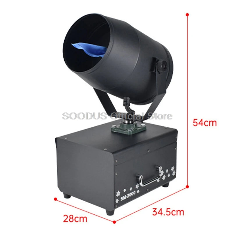 High Power Shaking Snow Machine Out Door Artificial Fake Snow Making Machine Snowflake Maker Moving Head For Party Event Stage