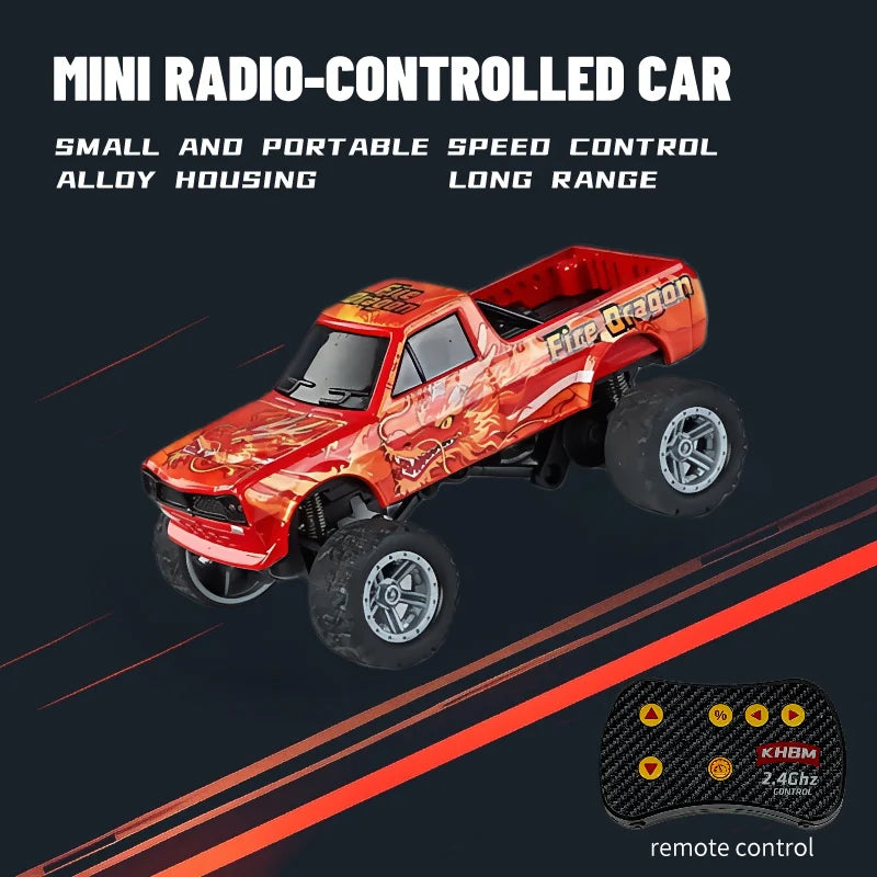 New RC Car MINI Alloy 1/64 Remote Control Car Convenient to Carry 60 Minutes of Work Time Children's Gifts Electronic Toys
