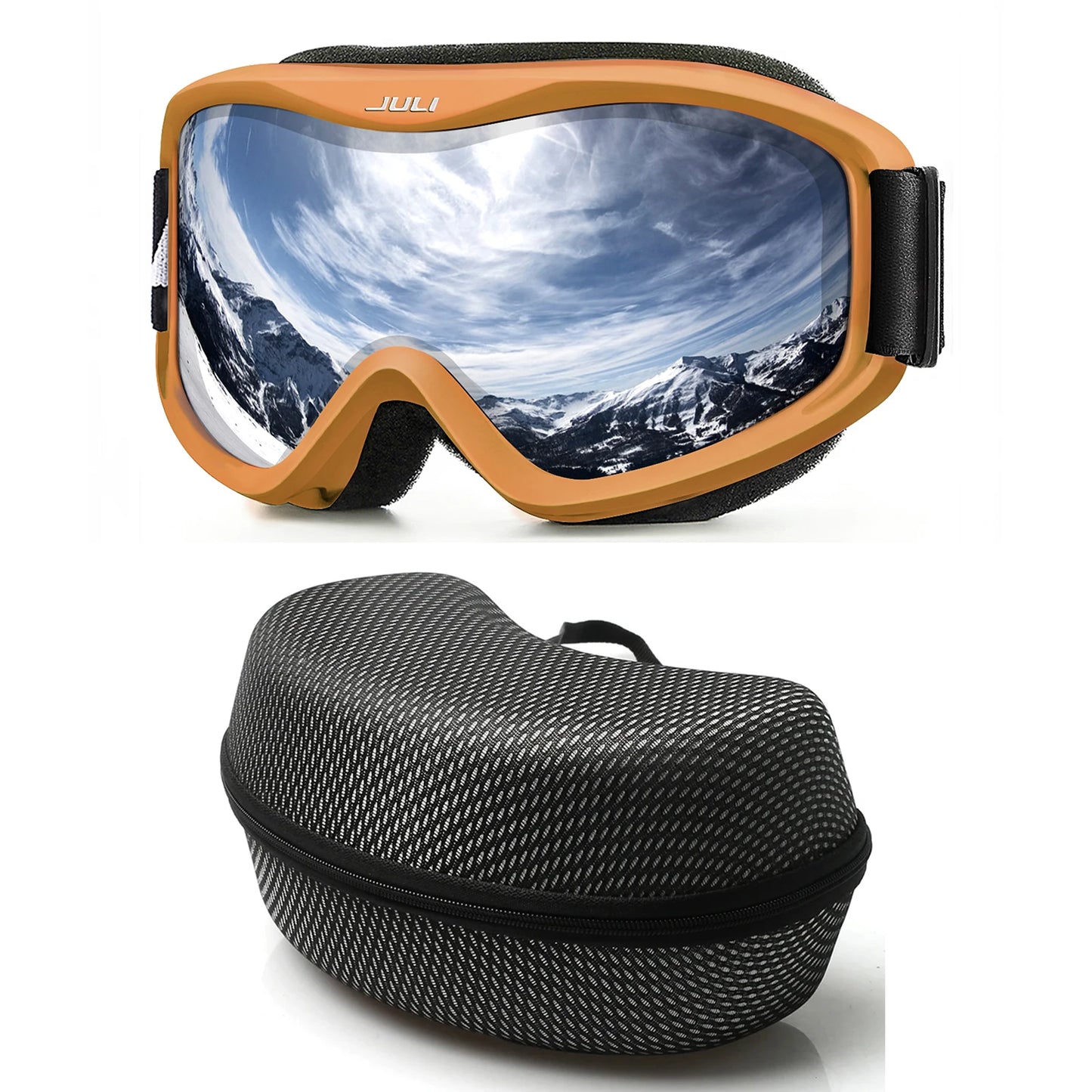 MAXJULI Professional Ski Goggles Double Layer Anti-Fog UV400 Lens Snowboarding Snow Winter Sports Goggles for Men Women BBS
