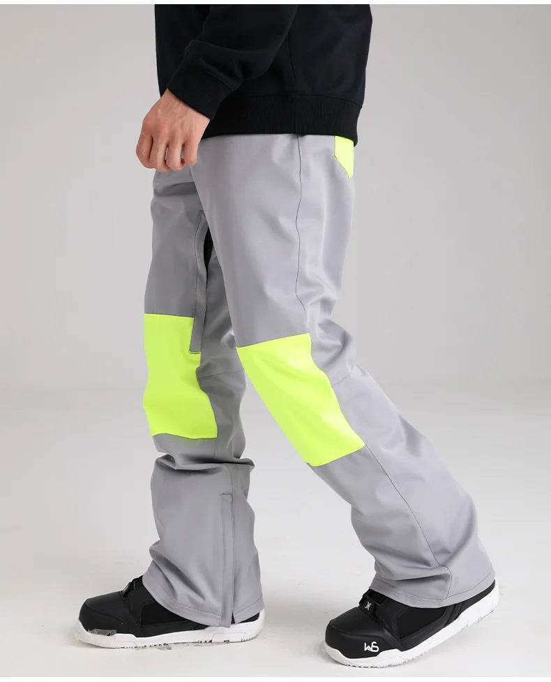 スノーボードウェア 보드복 Slim Fit Ski Pants for Men And Women Waterproof Thermal Stitching Skiwear