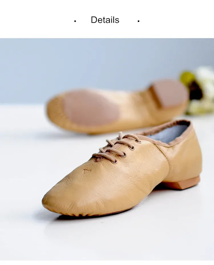 New Professional Jazz Dance Shoe Boot Women Men Kids Lace Up Dancing Sneakers Leather Athletic Shoes