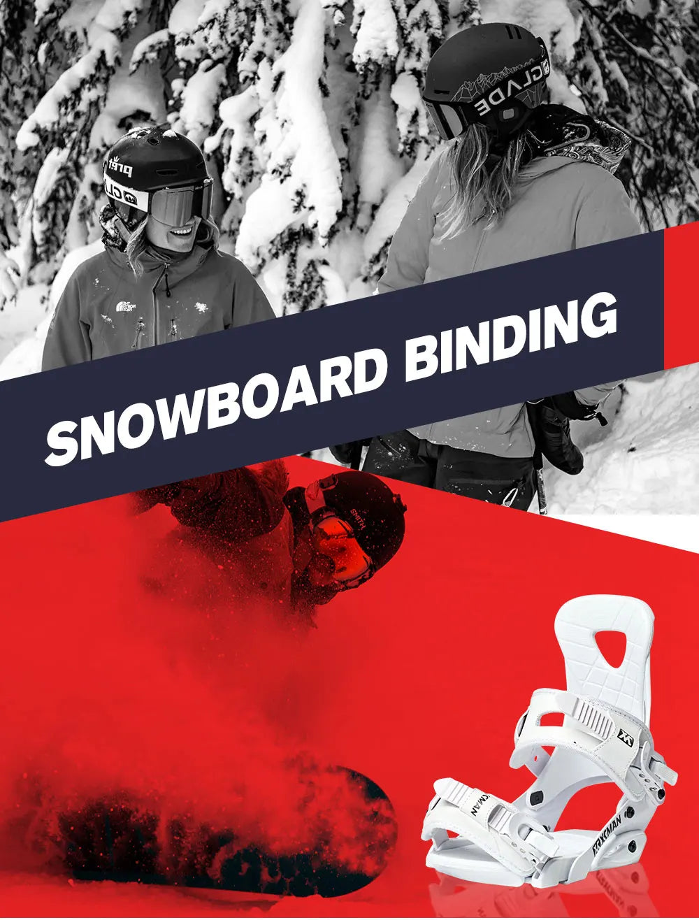 XCMAN All-Mountain Snowboard Bindings Unisex
