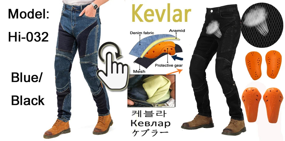 Motorcycle Kevlar pant Aramid fireproof wearable Protective Gear Riding Touring Kevlar shorts Motorbike Trousers Racer essential