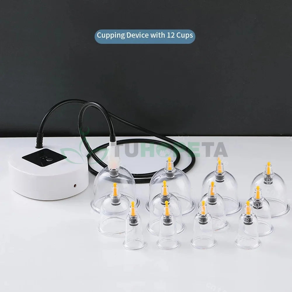 Tuhopeta Electric Vacuum Cupping Body Massager jar Suction Scraping Cup Fat Burner Therapy Anti Cellulite Slimming Body Cans