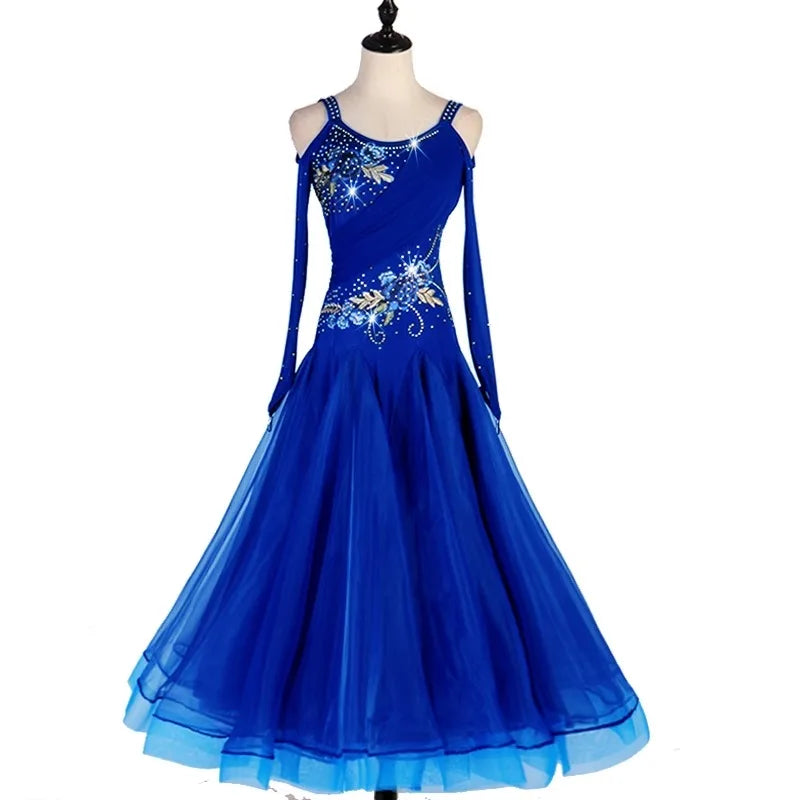 Modern Dance Competition Ballroom Dress Dancewear Womens Waltz Suit Carnival Urban Costumes Practice Wear Girls Fashion Clothing
