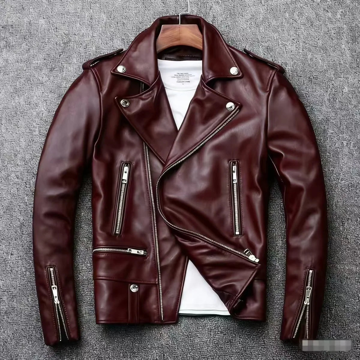 Men's PU Motorcycle Leather Jacket Thickened Autumn New Style Casual Versatile Slim Fit Large Size Men's Leather Jacket