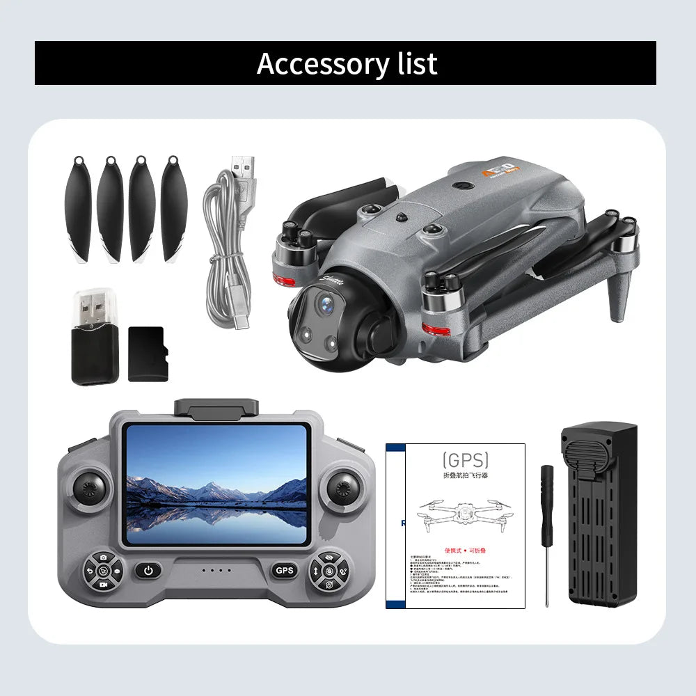 AE20 Drone Remote Control Brushless Motor Screen Lifting Obstacle Avoidance GPS Intelligent Positioning Remote Control Aircraft