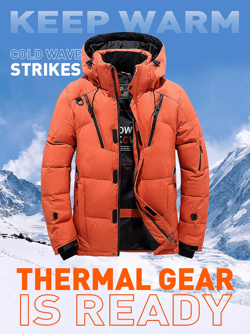 New Thermal Winter Skiing Down Jacket Ski Suit Men Snowboard Bibs Pants Warm Set Male Snowmobile Clothing for Wear Overalls