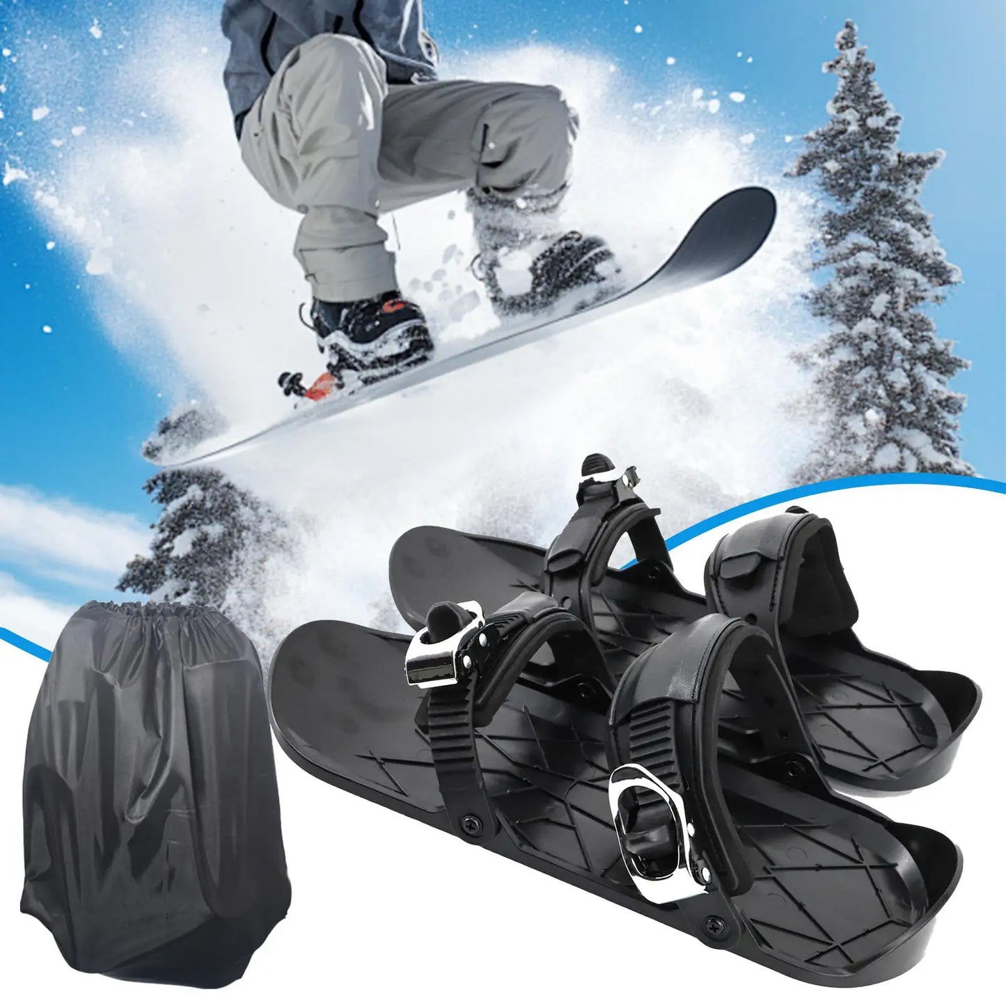 Snowboarding Skates Adjustable Skiing Snowshoe for Women Breathable Winter Snowshoes for Cold Weather Practice Travel Men Adults