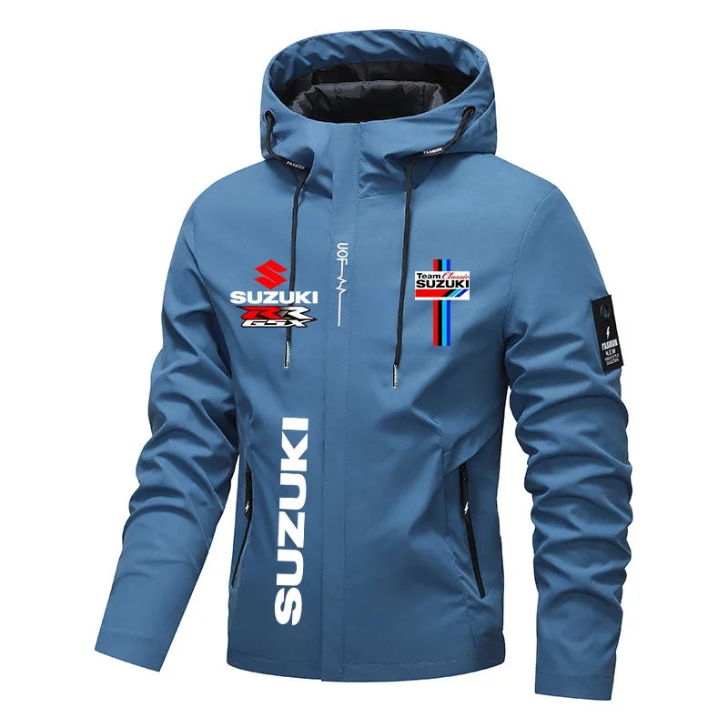 Men's Windproof Hooded Motorcycle Jacket High-Quality Autumn Winter Riding Sweatshirt Bestseller Suzuki 2026