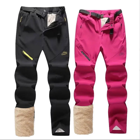 Winter Women Ski Pants Outdoor Windproof Waterproof  Warm 2 in 1 Snow Trousers  Female Ski Snowboard Pants Brand