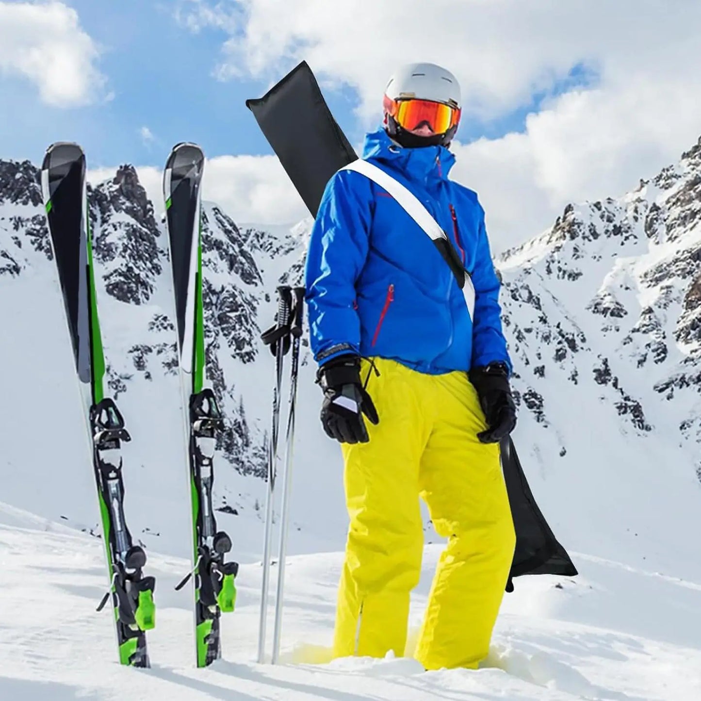 Waterproof Padded Ski/Snowboard Bag Adjustable Shoulder Strap for Easy Carry, Protects Equipment During Travel