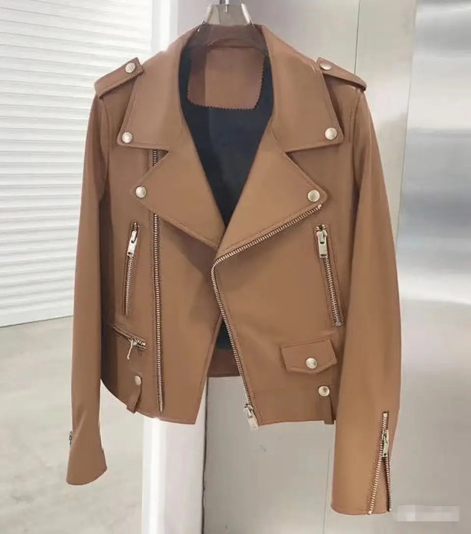 Men's PU Motorcycle Leather Jacket Thickened Autumn New Style Casual Versatile Slim Fit Large Size Men's Leather Jacket