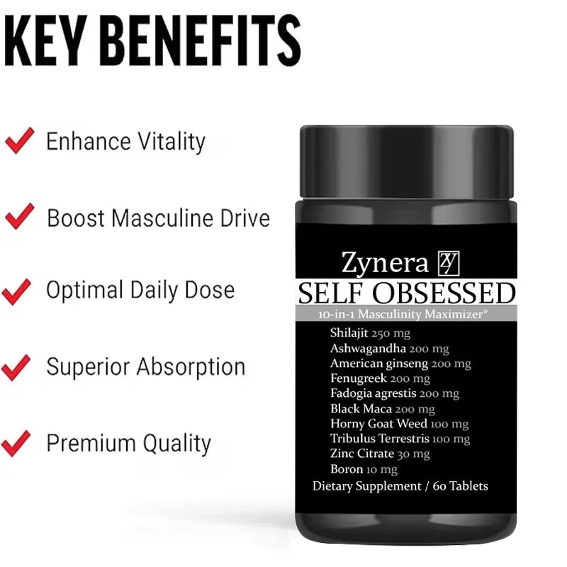 Original Ashwagandha Shilajit Maca Tablet Pen-is Supplement , Immunity Capsules for Men