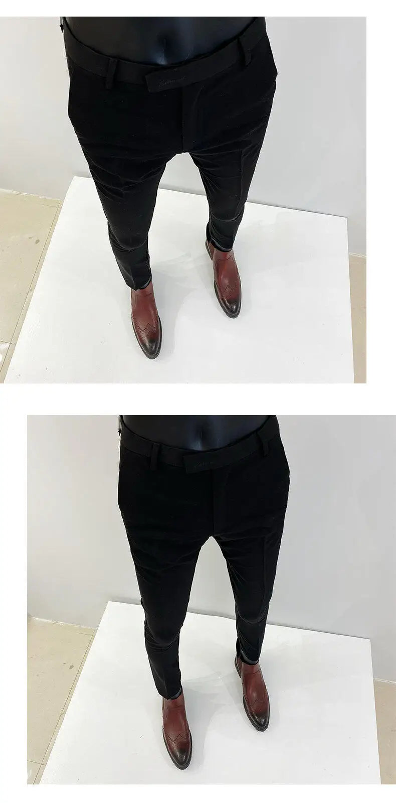 Men Suit Pants Hombre Pantalones 2026 Spring Stretch Slim Formal Trousers for Men Fashion Casual Stripe Dress Pants Men Clothing