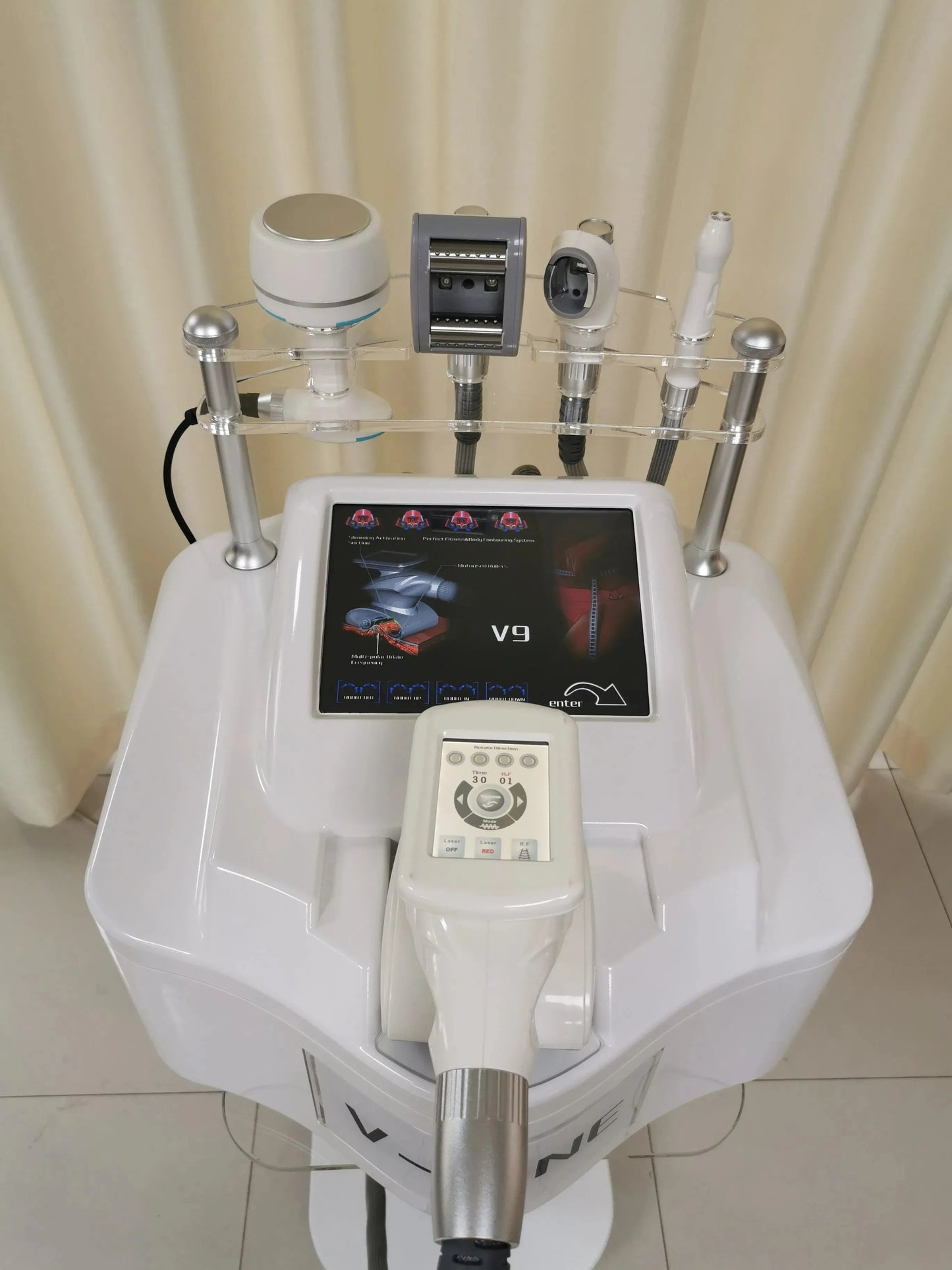 Portable V9 Vela Body Shape Weight loss Vacuum 85Kpa Cavitation Slimming Roller Shaping Massage Machine Fat Removal Face lift